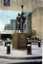 1989 Olympics statue base in Oklahoma City by Willis Granite