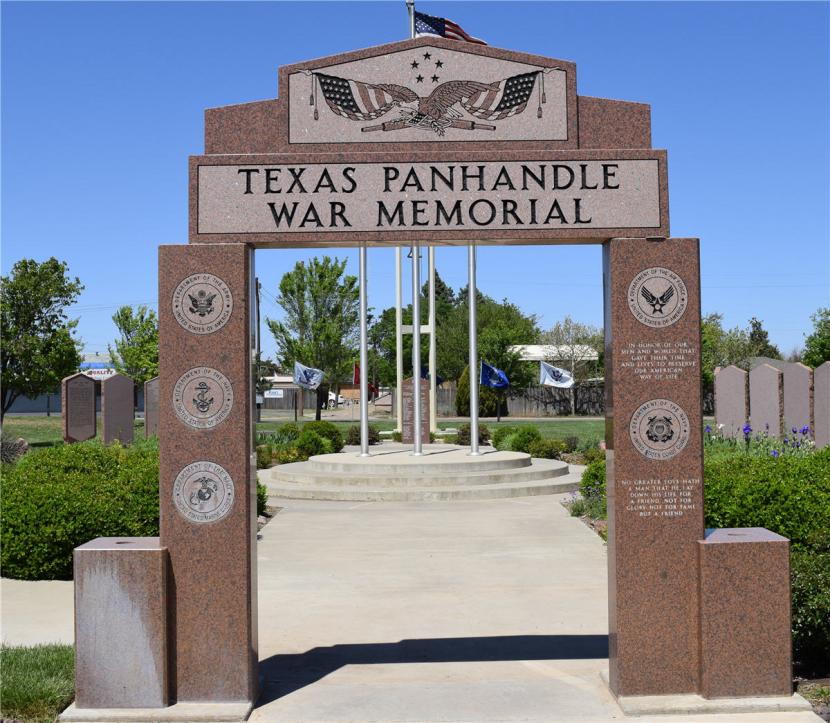 Texas Panhandle War Memorial Closeup
