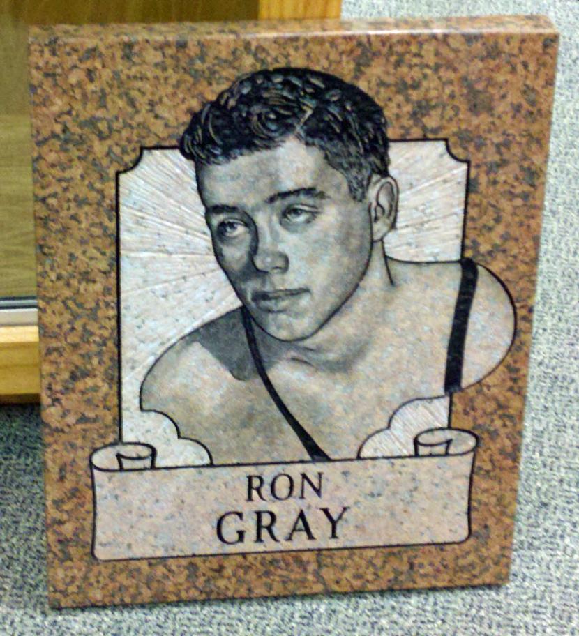 Ron Gray National Wrestling Hall of Fame Plaque by Willis Granite