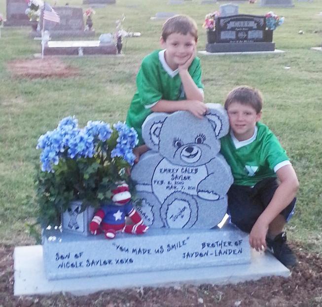 Grey granite childrens memorial